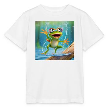 Frosch, Amphibie, Laubfrosch - Stanley/Stella Kinder T-Shirt MINI CREATOR  - Weiß - Vorne - Maike (125cm)
