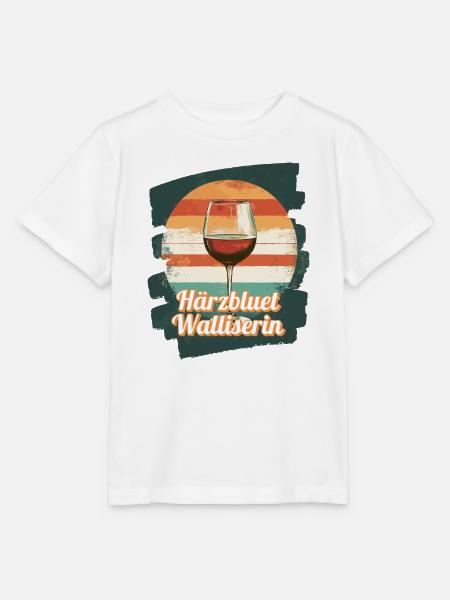 Härzbluetwalliserin Walliserin Wallis Schweiz - Stanley/Stella Kinder T-Shirt MINI CREATOR - Weiß