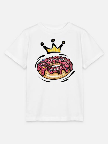 Donut Krone Nascherei Bunt - Stanley/Stella Kinder T-Shirt MINI CREATOR  - Weiß