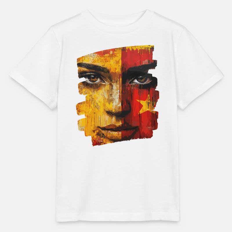 Drapeau espagnol Espagne - T-shirt bio MINI CREATOR Stanley/Stella Enfant - blanc