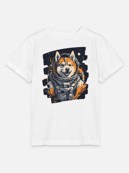 Husky Astronaut - Stanley/Stella Kinder T-Shirt MINI CREATOR - Weiß