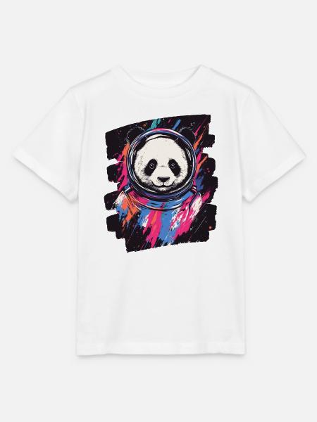 Panda Astronaut - Stanley/Stella Kinder T-Shirt MINI CREATOR - Weiß