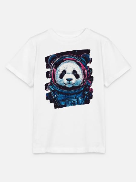 Panda Astronaut - Stanley/Stella Kinder T-Shirt MINI CREATOR  - Weiß