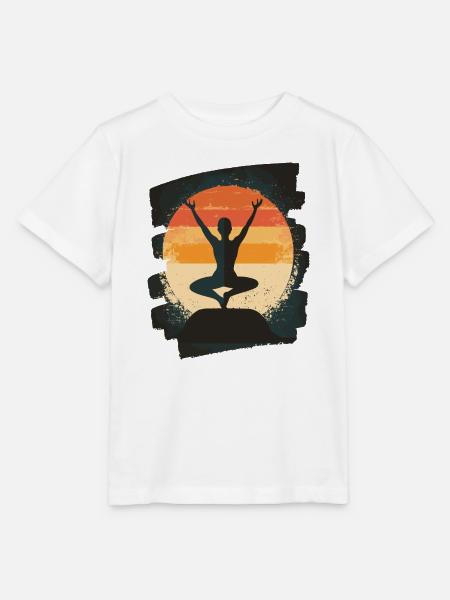 Yoga Namaste Meditation - Stanley/Stella Kinder T-Shirt MINI CREATOR - Weiß
