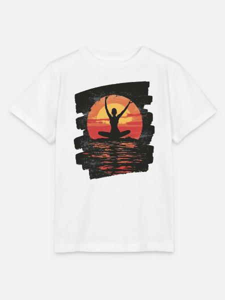 Yoga Namaste Meditation - Stanley/Stella Kinder T-Shirt MINI CREATOR - Weiß