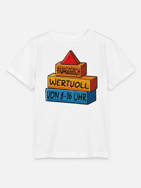 Pädagogisch wertvoll von 8 - 16uhr - Stanley/Stella Kinder T-Shirt MINI CREATOR  - Weiß