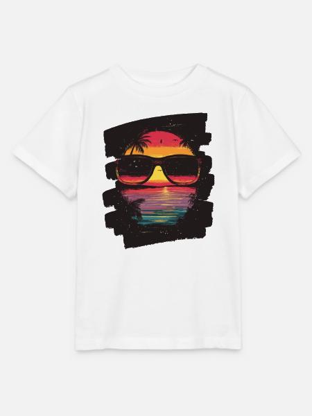 Sonnenbrille Sommer Palmen - Stanley/Stella Kinder T-Shirt MINI CREATOR - Weiß