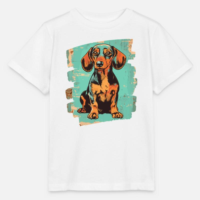 Teckel Dackel - T-shirt bio MINI CREATOR Stanley/Stella Enfant - blanc