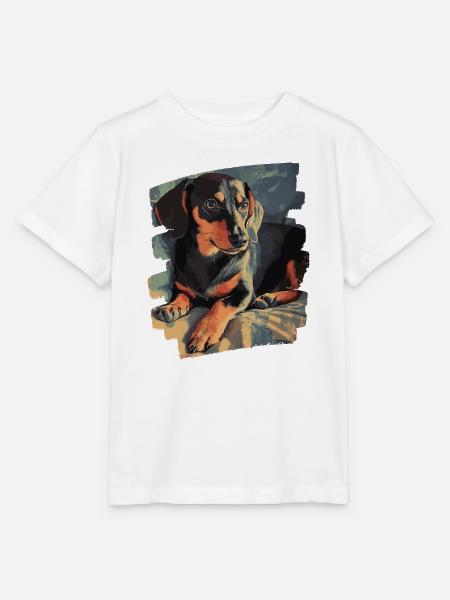 Dackel Dachshund - Stanley/Stella Kinder T-Shirt MINI CREATOR  - Weiß