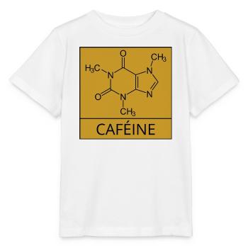 molécule de caféine - T-shirt bio MINI CREATOR Stanley/Stella Enfant - blanc - Devant - Maike (125cm)