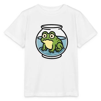 Grenouille dans un bol - T-shirt bio MINI CREATOR Stanley/Stella Enfant - blanc - Devant - Maike (125cm)