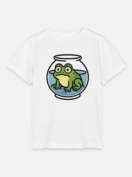 Frosch in der Schüssel - Stanley/Stella Kinder T-Shirt MINI CREATOR  - Weiß