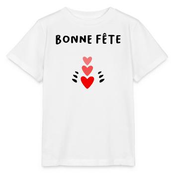MOM. MOTHER'S DAY. HEART. FEAST. HAPPY BIRTHDAY - Stanley/Stella MINI CREATOR Kids’ T-Shirt - white - Front - Maike (125cm)