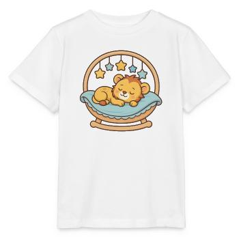Sleeping lion cub – Cute animal motif for baby - Stanley/Stella MINI CREATOR Kids’ T-Shirt - white - Front - Maike (125cm)
