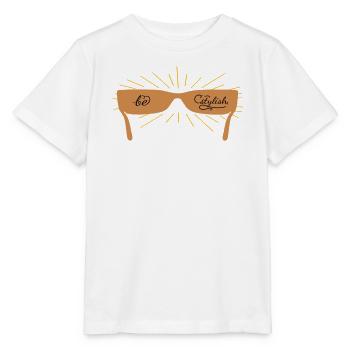 be stylish mit einer Sonnenbrille - Stanley/Stella Kinder T-Shirt MINI CREATOR  - Weiß - Vorne - Maike (125cm)
