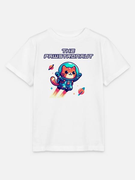Astronautenkatze im All - Stanley/Stella Kinder T-Shirt MINI CREATOR - Weiß