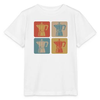 Machine à expresso rétro - T-shirt bio MINI CREATOR Stanley/Stella Enfant - blanc - Devant - Maike (125cm)