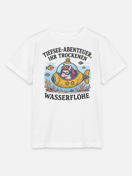 Einhorn-Tiefsee-U-Boot - Stanley/Stella Kinder T-Shirt MINI CREATOR  - Weiß