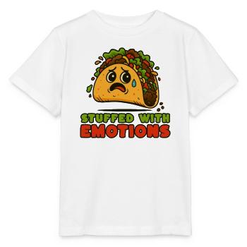Des tacos remplis d’émotion - T-shirt bio MINI CREATOR Stanley/Stella Enfant - blanc - Devant - Maike (125cm)