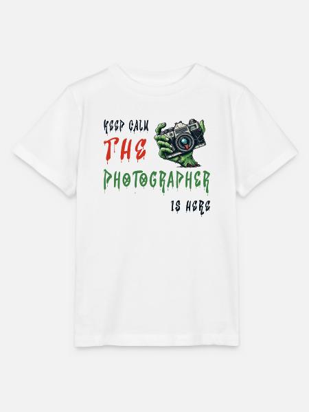 Zombie Photographer Alert - Stanley/Stella Kinder T-Shirt MINI CREATOR - Weiß