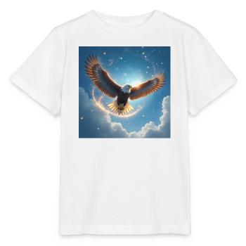 Krafttier Adler am Himmel - Stanley/Stella Kinder T-Shirt MINI CREATOR  - Weiß - Vorne - Maike (125cm)