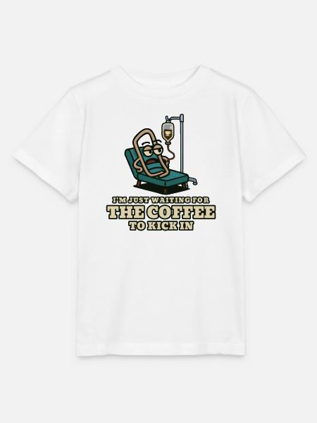 Kaffeekick: Wartender Patient - Stanley/Stella Kinder T-Shirt MINI CREATOR  - Weiß