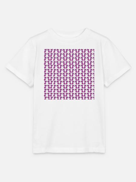 Lila Katzen Muster Kollektion - Stanley/Stella Kinder T-Shirt MINI CREATOR - Weiß
