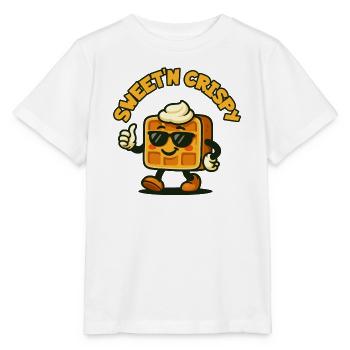 Sweet'n Crisp Waffle Mascot - Stanley/Stella MINI CREATOR Kids’ T-Shirt - white - Front - Maike (125cm)