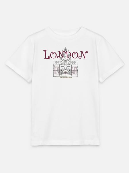 London, Kensington, Kunstmuseum, Handzeichnung - Stanley/Stella Kinder T-Shirt MINI CREATOR - Weiß