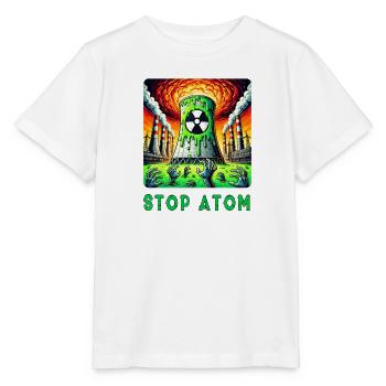 Stop Atom – Radioaktiver - Stanley/Stella Kinder T-Shirt MINI CREATOR  - Weiß - Vorne - Maike (125cm)