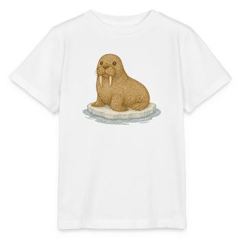 Nordische Arktis - Walross - Stanley/Stella Kinder T-Shirt MINI CREATOR  - Weiß - Vorne - Maike (125cm)