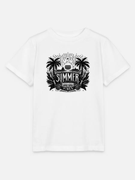 SUMMER Vibes, Beach Design - Stanley/Stella Kinder T-Shirt MINI CREATOR - Weiß