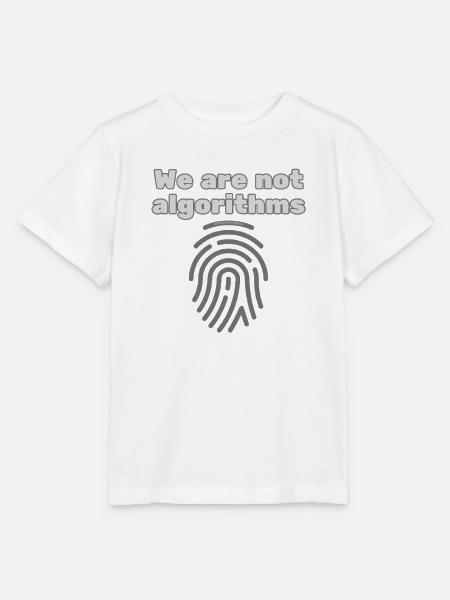 Mensch statt Algorithmus – Statement T-Shirt - Stanley/Stella Kinder T-Shirt MINI CREATOR - Weiß