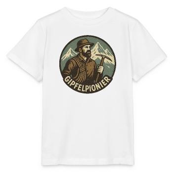 Gipfelpionier Bergsteiger Vintage - Stanley/Stella Kinder T-Shirt MINI CREATOR  - Weiß - Vorne - Maike (125cm)