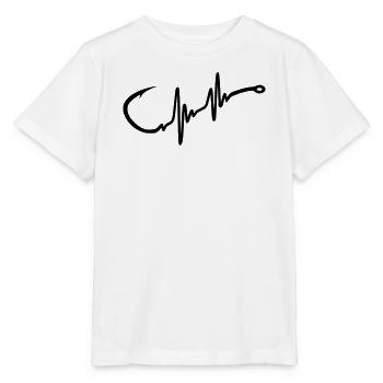 Hameçon Heartbeat - T-shirt bio MINI CREATOR Stanley/Stella Enfant - blanc - Devant - Maike (125cm)