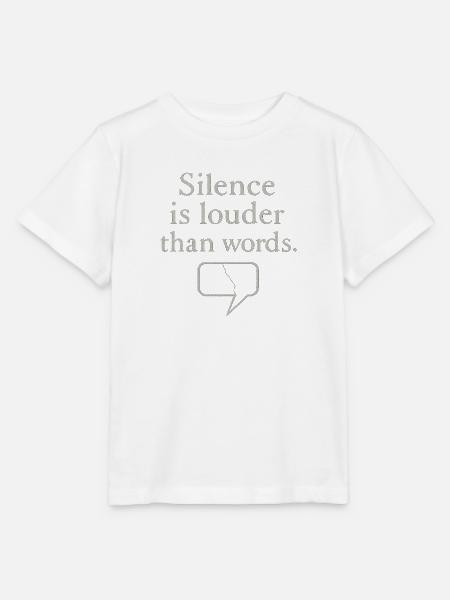 Stilvolles Zitat mit Sprechblasengrafik - Stanley/Stella Kinder T-Shirt MINI CREATOR  - Weiß