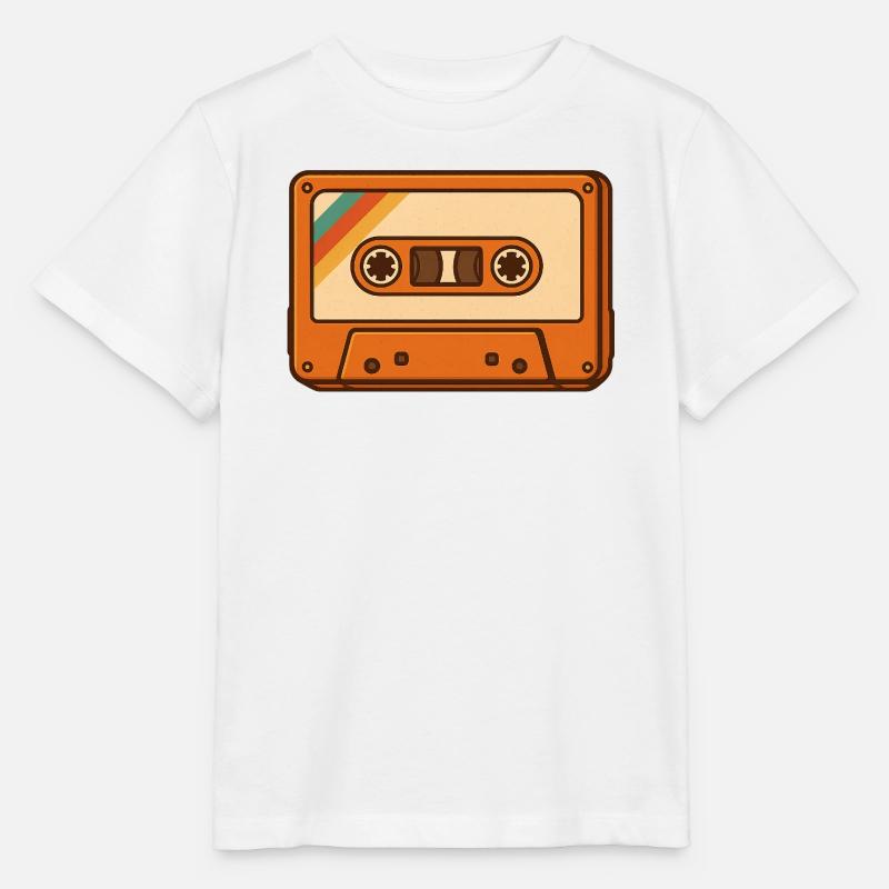 Cassette rétro - T-shirt bio MINI CREATOR Stanley/Stella Enfant - blanc