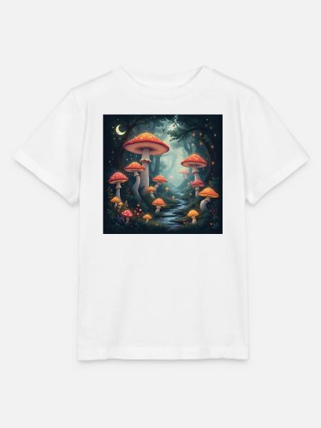 Mushroom Forest - Stanley/Stella Kinder T-Shirt MINI CREATOR - Weiß