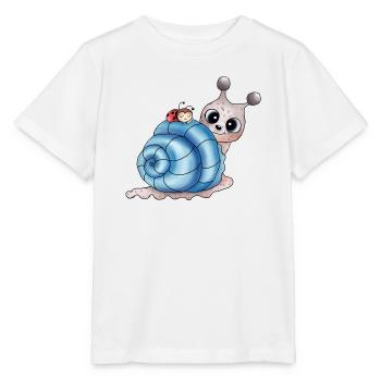 schneckenhaus blau - Stanley/Stella Kinder T-Shirt MINI CREATOR  - Weiß - Vorne - Maike (125cm)