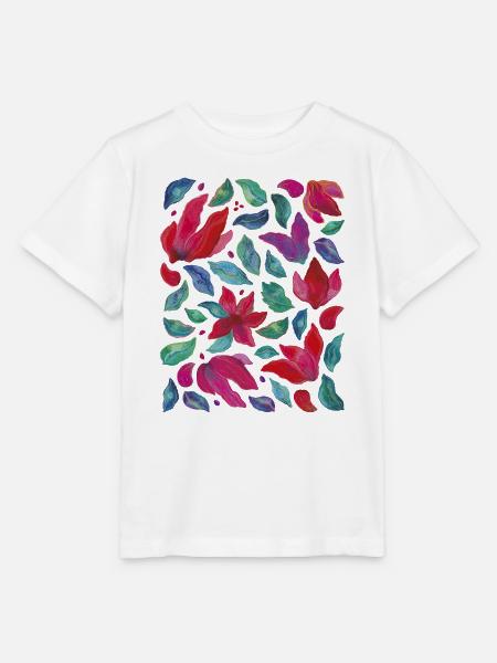 Lebendige Blumen - Stanley/Stella Kinder T-Shirt MINI CREATOR  - Weiß
