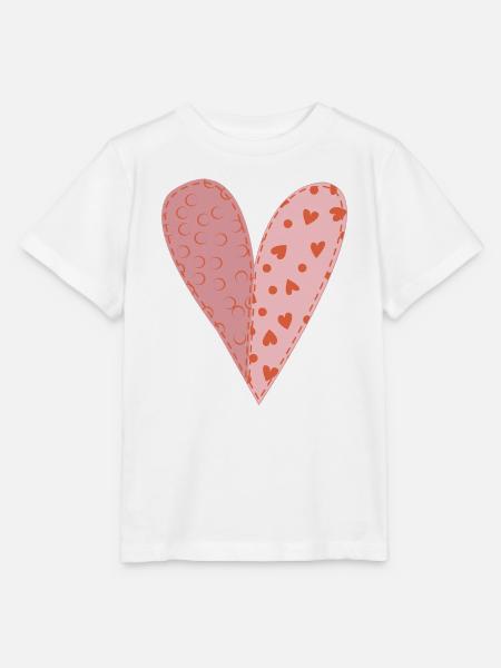 Patchwork Herz Nr. 9 - Stanley/Stella Kinder T-Shirt MINI CREATOR  - Weiß