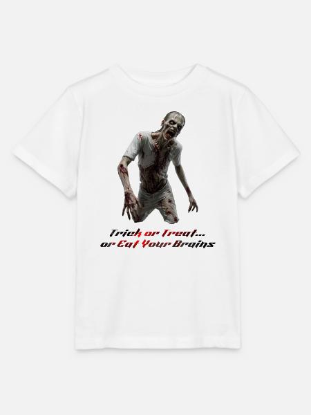 Furchteinflößender Zombie Walker – Halloween Horror Design - Stanley/Stella Kinder T-Shirt MINI CREATOR  - Weiß