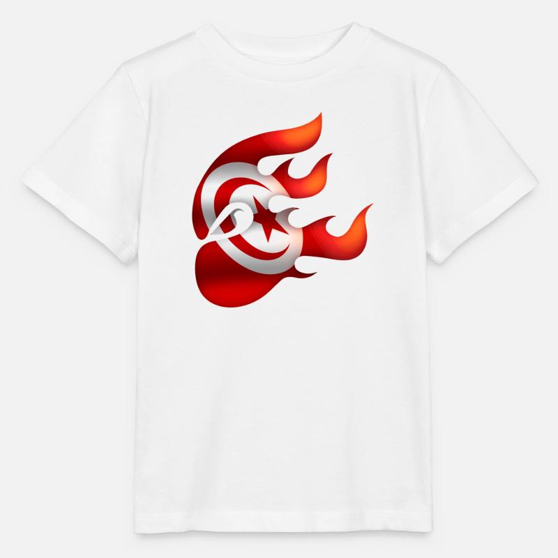 Drapeau de la Tunisie - Tunisie - Ninja - T-shirt bio MINI CREATOR Stanley/Stella Enfant - blanc