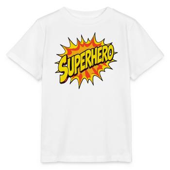 Comic Book Style Superhero Design - Stanley/Stella MINI CREATOR Kids’ T-Shirt - white - Front - Maike (125cm)
