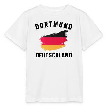 Deutsche Flagge Künstlerischer Pinseleffekt - Stanley/Stella Kinder T-Shirt MINI CREATOR  - Weiß - Vorne - Maike (125cm)