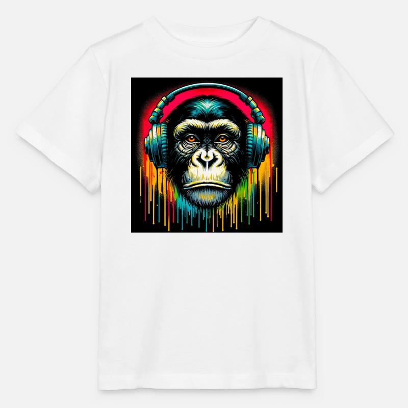 Schimpansen-Affe - Stanley/Stella Kinder T-Shirt MINI CREATOR  - Weiß