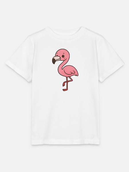 Verspielter Flamingo mit Witz - Stanley/Stella Kinder T-Shirt MINI CREATOR - Weiß