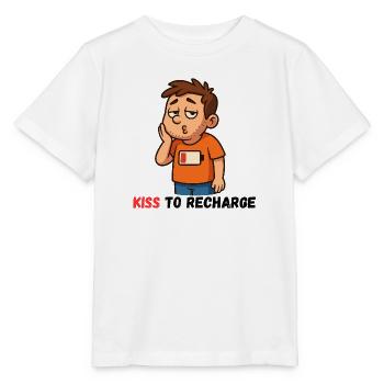 Kiss Me to recharge Me - T-shirt bio MINI CREATOR Stanley/Stella Enfant - blanc - Devant - Maike (125cm)