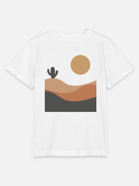 Minimalistische Wüstenlandschaft - Stanley/Stella Kinder T-Shirt MINI CREATOR  - Weiß