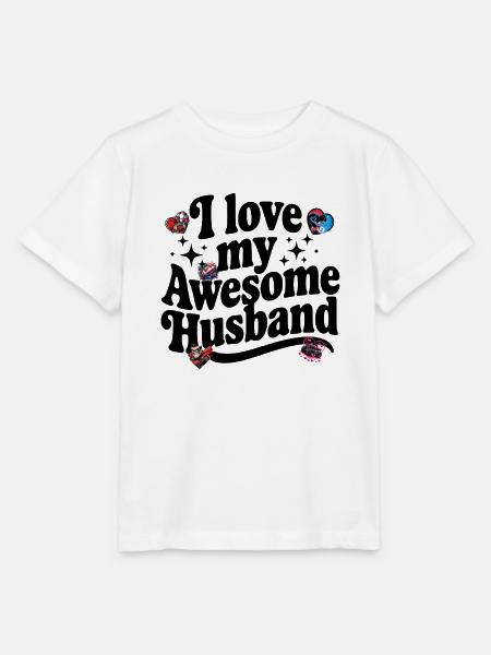 Awesome Husband Gift – Liebe trifft Sport & Superhe - Stanley/Stella Kinder T-Shirt MINI CREATOR  - Weiß